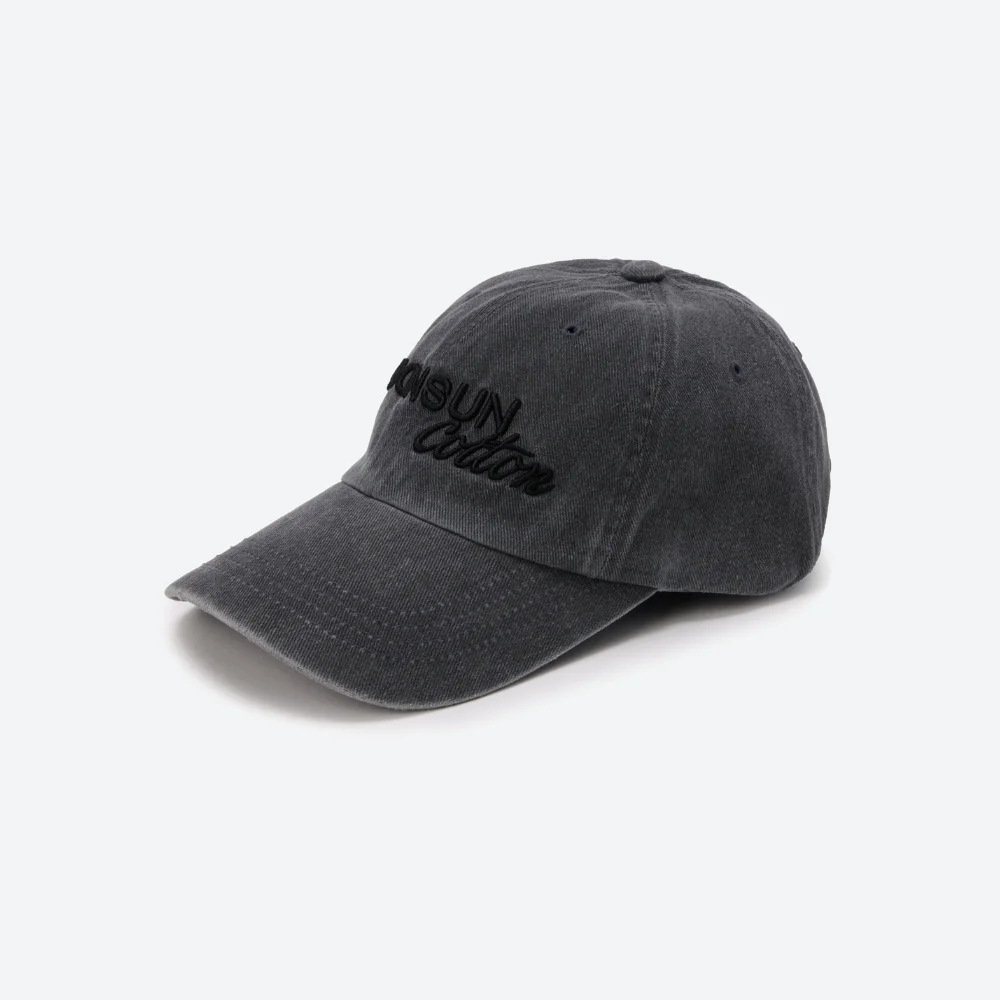 M.C Logo Vintage Washed Cap / CHARCOAL