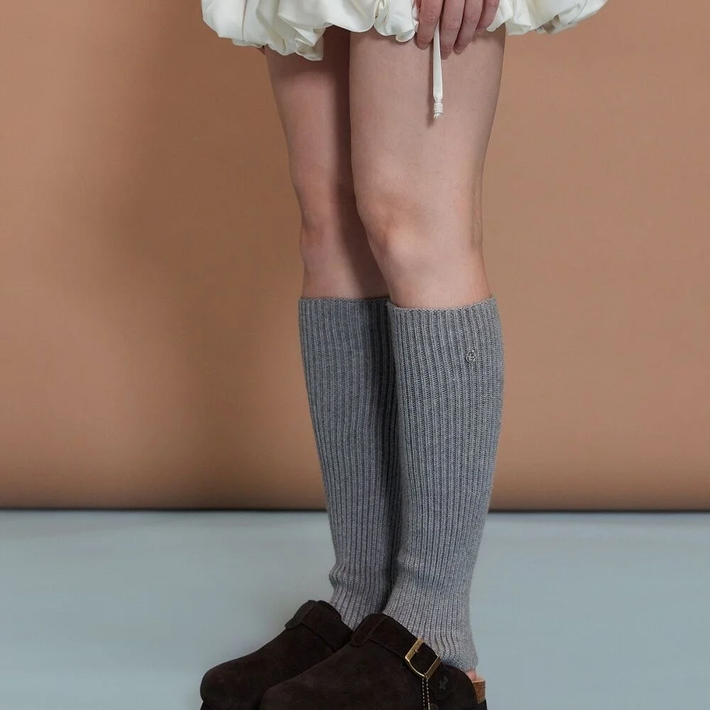 Knee High Wool Socks 灰色 OZAYFA302G