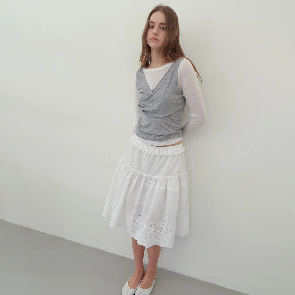 DAISY BLOOM SKIRT (white)