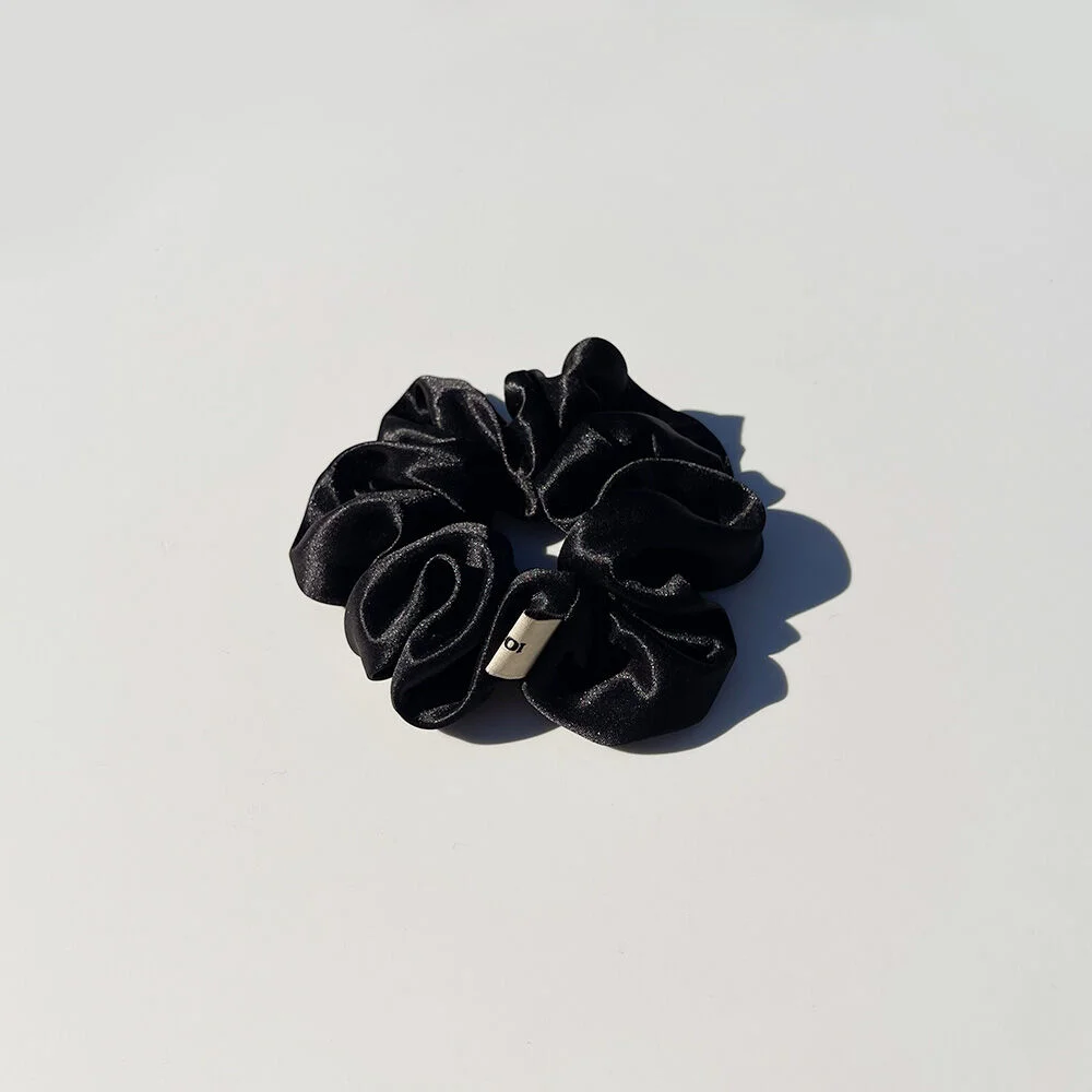 RINNI scrunchie/hairband_satin black
