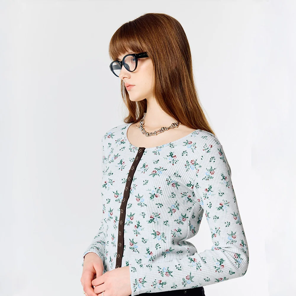 L15 TAPE CARDIGAN(MELANGE)