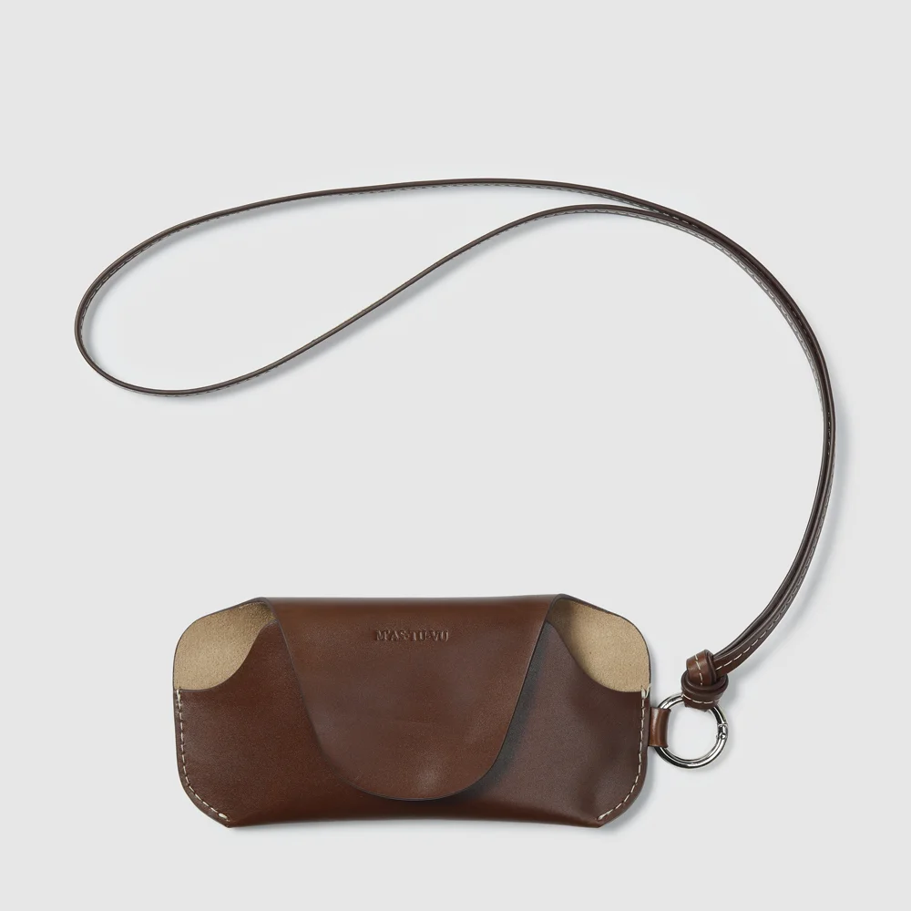 Leather Glasses Case (Brown)