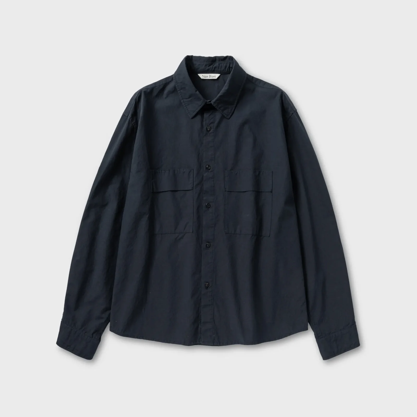 天絲 口袋 襯衫_DARK NAVY