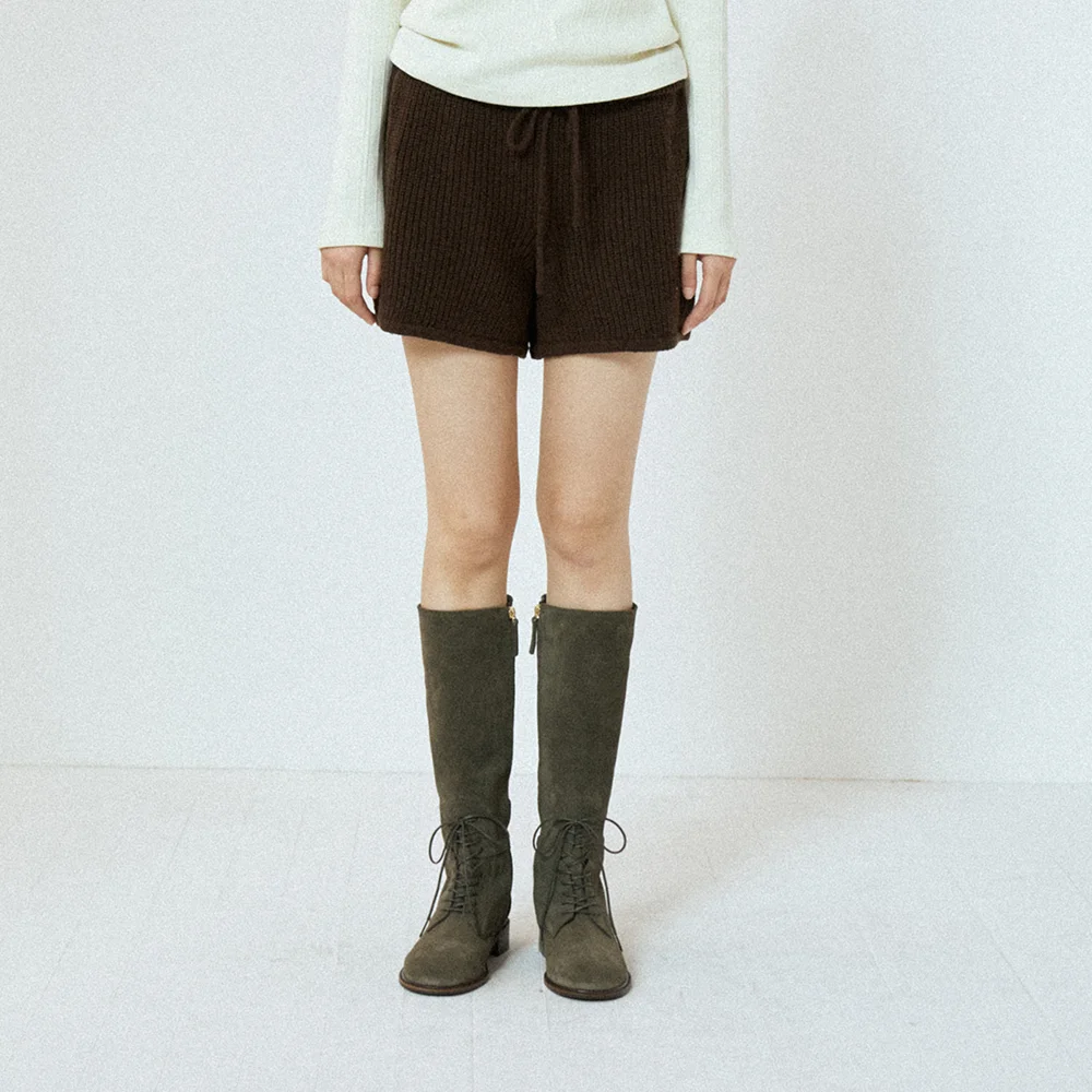 CLE KNIT SHORTS (BROWN)