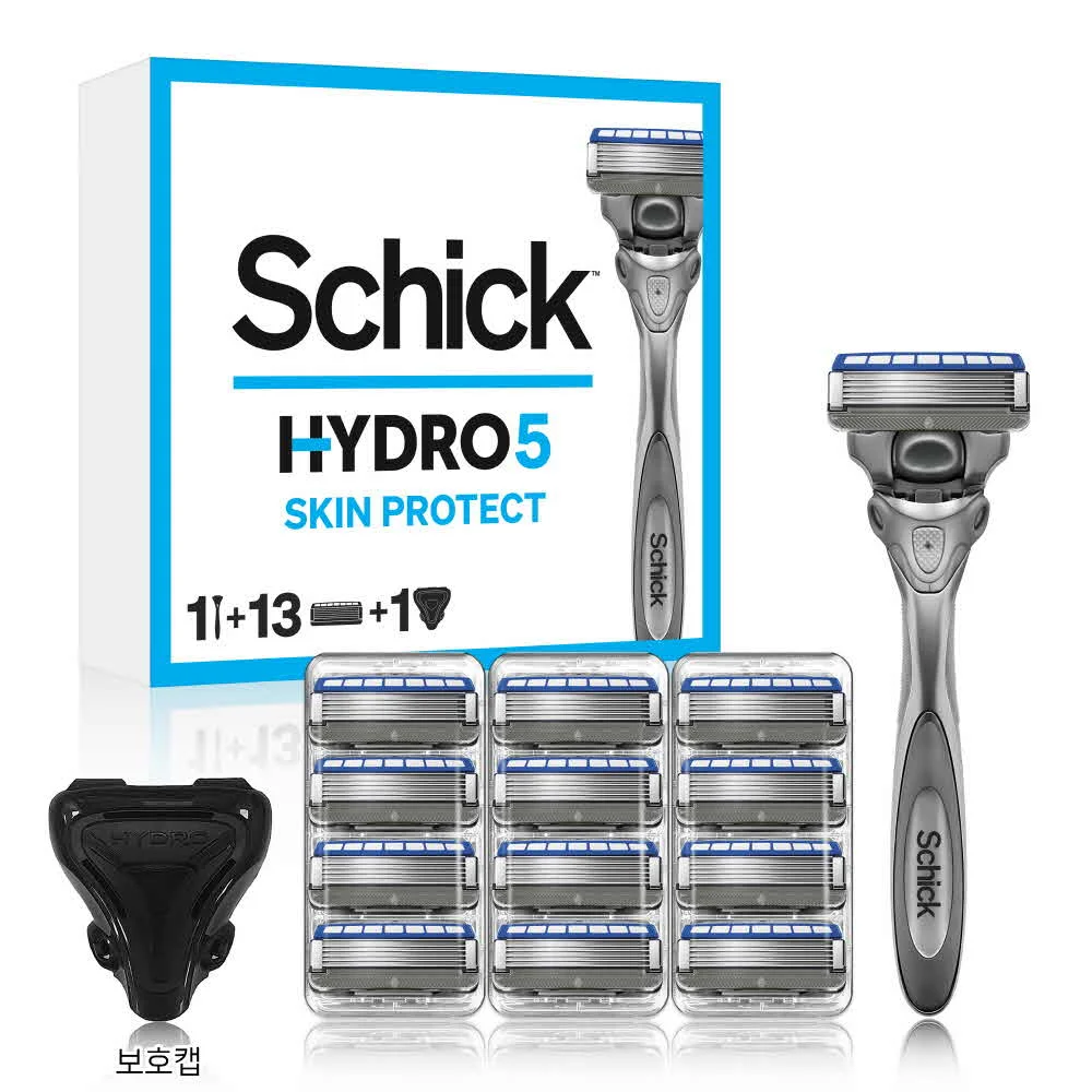 Schick Hydro5 爽膚水 防曬隔離 剃鬚刀1+刀片13入+保護蓋1