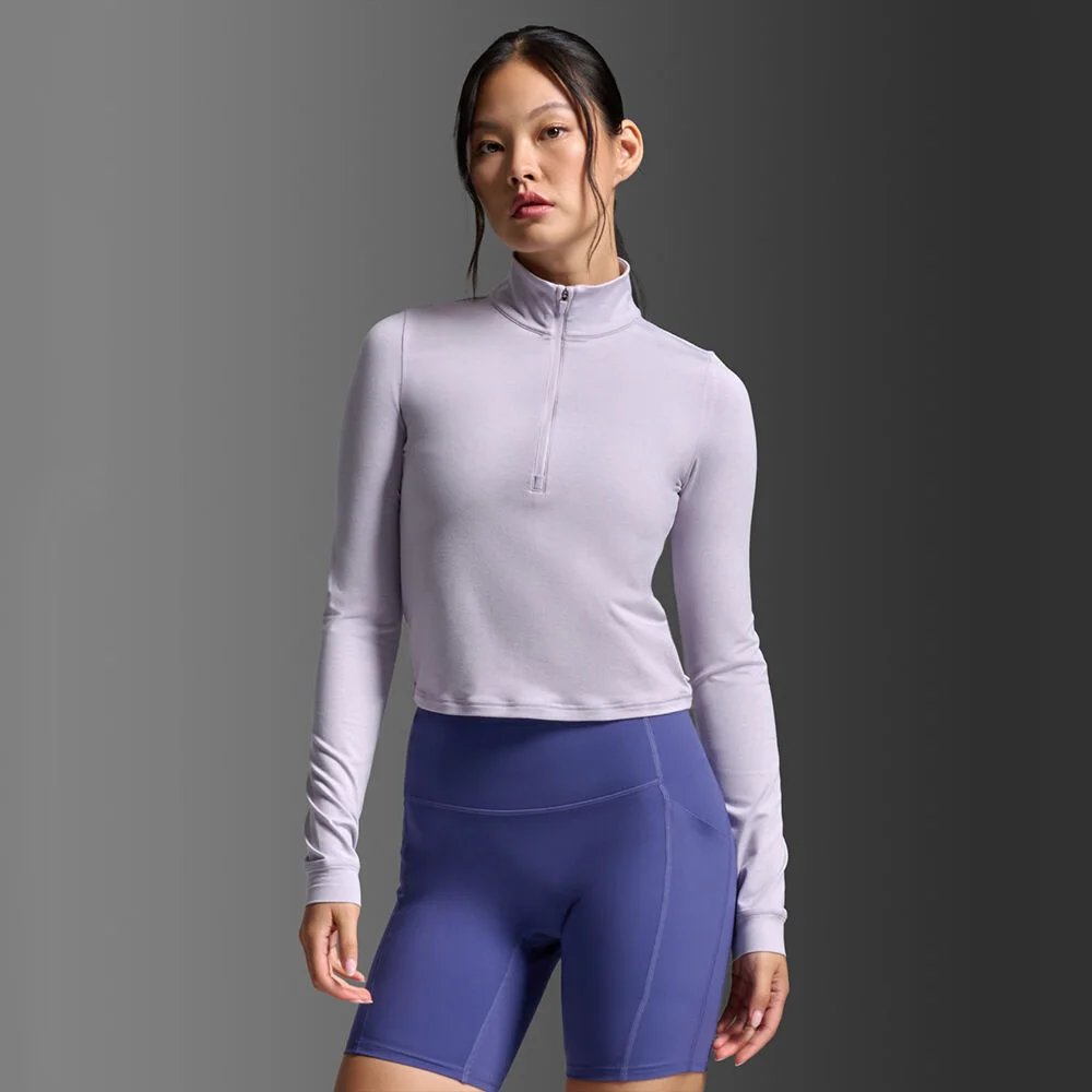 (女裝) Flex 短版 1/2 Zip 長 衣袖 WR7482AVVV-VVV