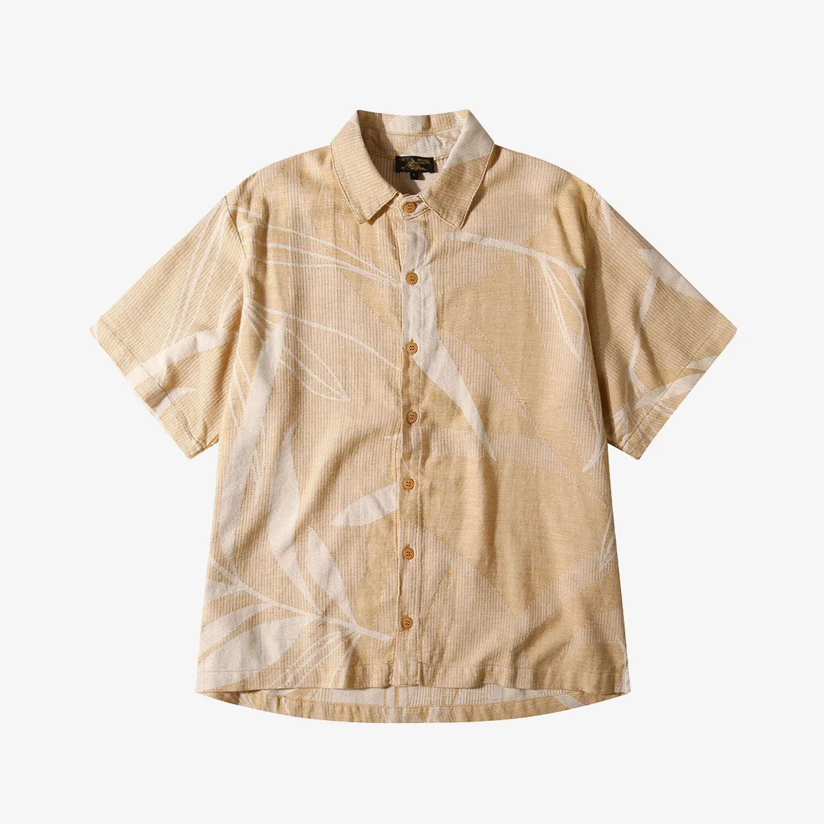 CHARLESTON - Summer jacquard shirt_Camel