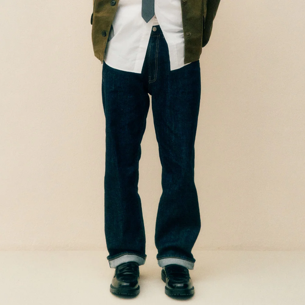 PLACJEANS 50S M30 SELVEDGE STRAIGHT DEEP INDIGO