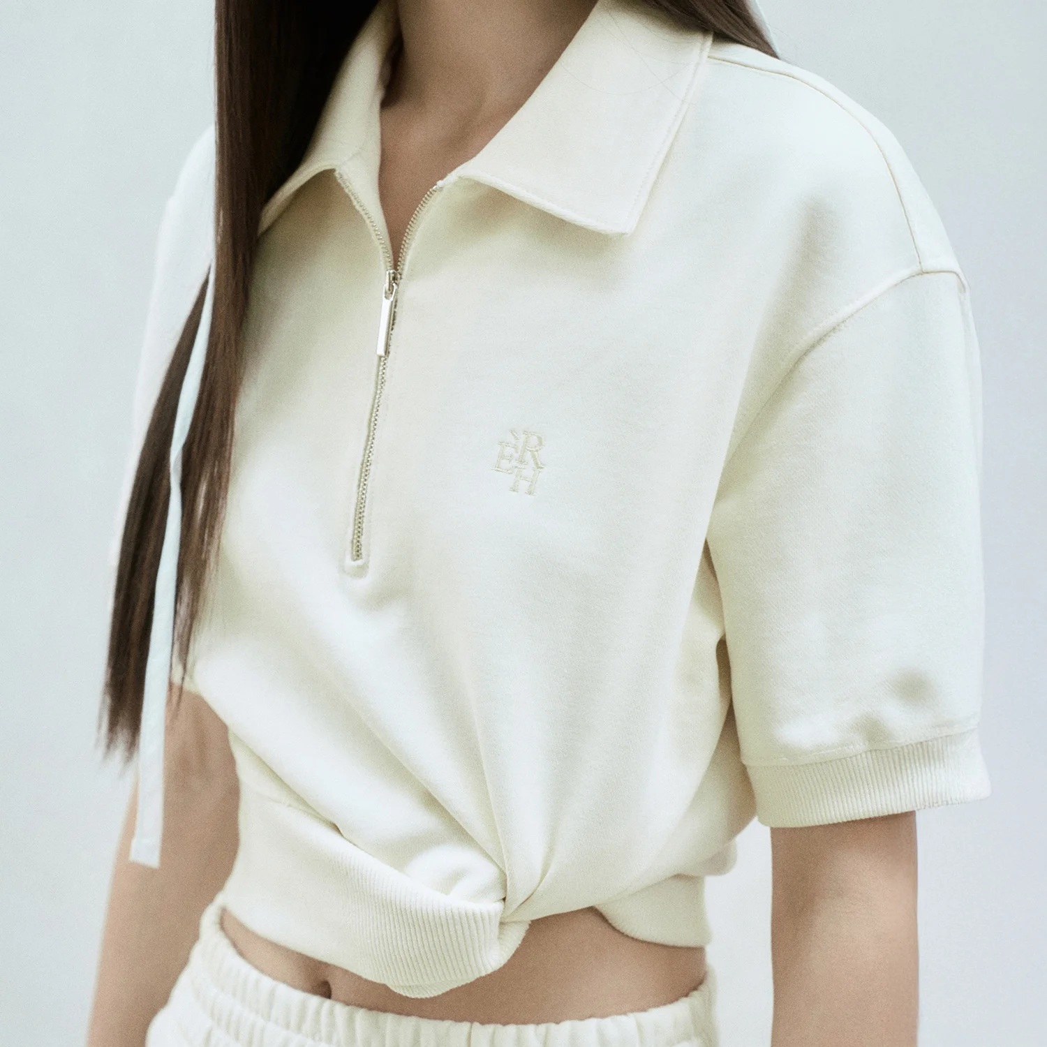 HALF ZIP SWEATSHIRT BUTTER