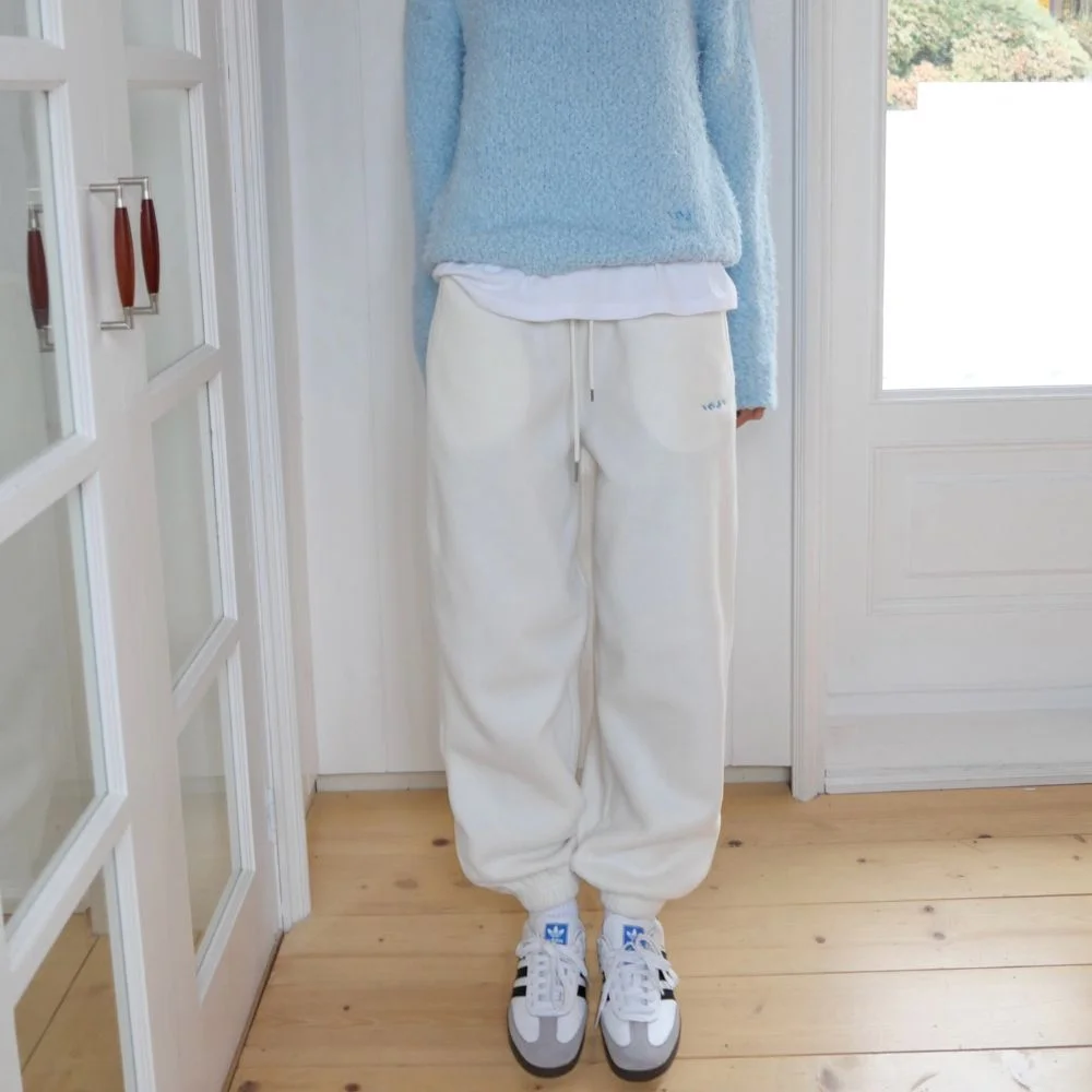 Soft Fleece Jogger Pants 白色