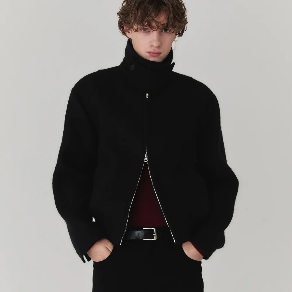 Misty Brushed Wool Jacket_Black
