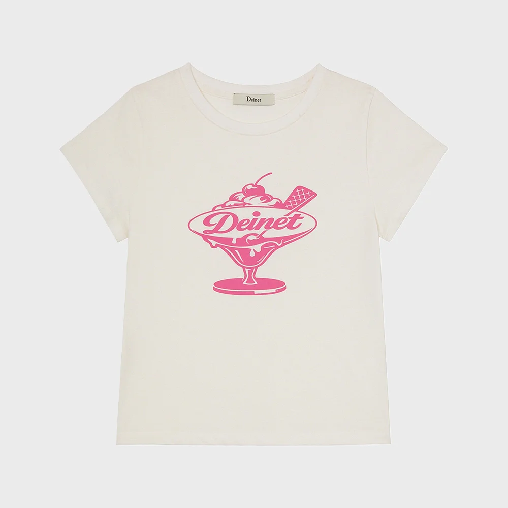 DESSERT GRAPHIC T-SHIRT IN WHITE