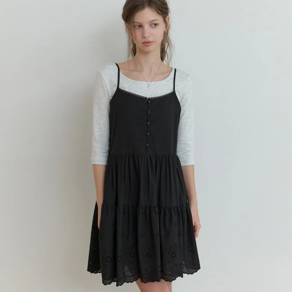 Alov lace mini dress (black)