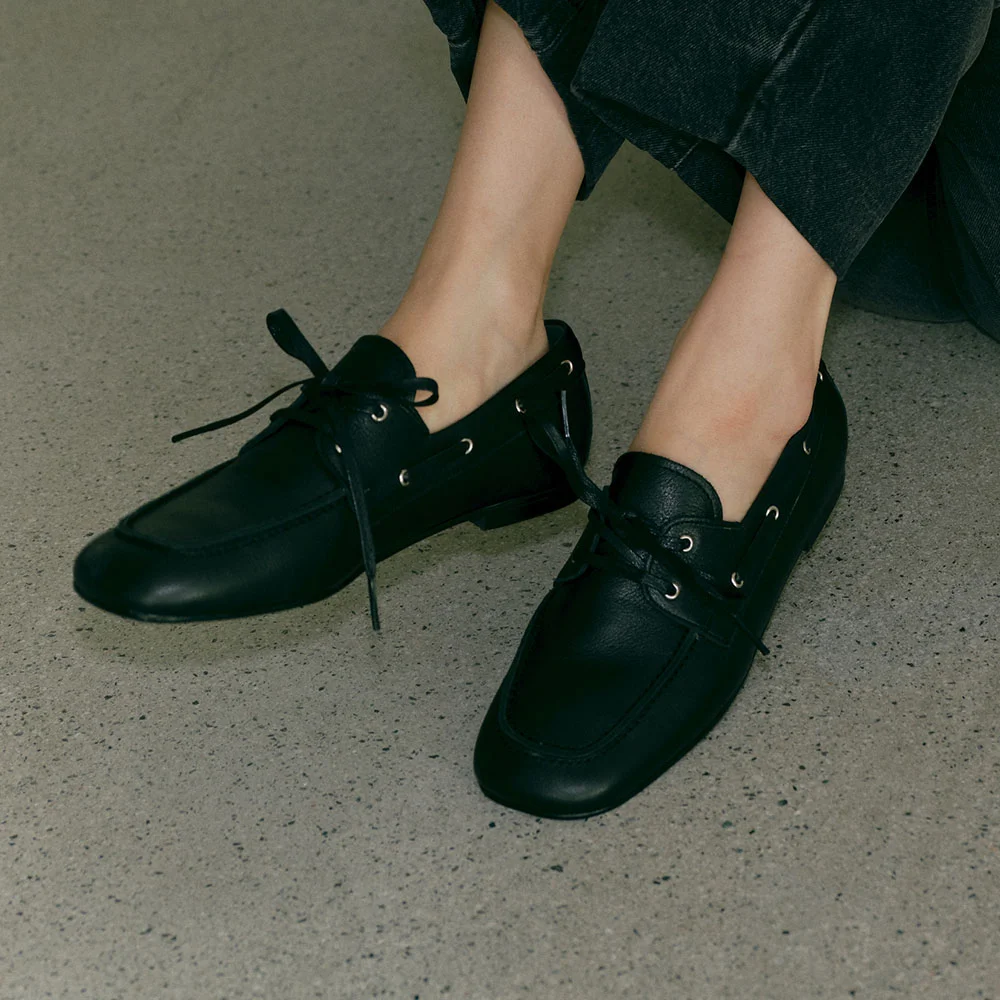 Rento Boat Shoes(Black)