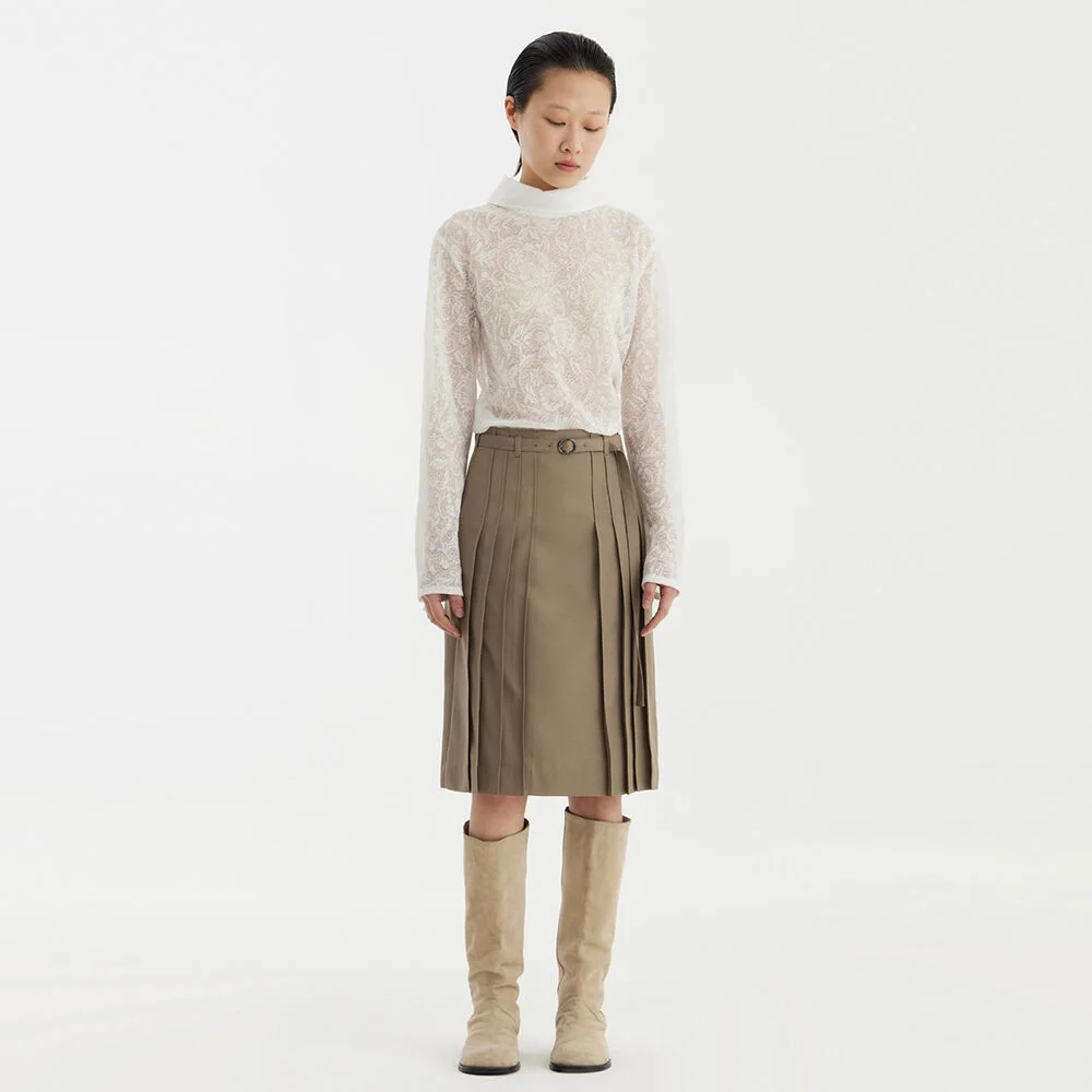 Turtleneck Blouse - White