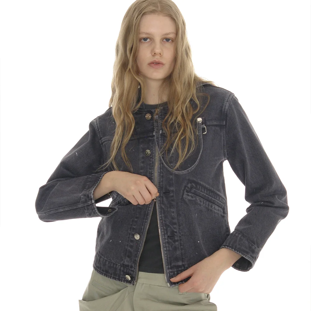 WASHED HOODED TRUCKER JACKET_VINTAGE BLUE