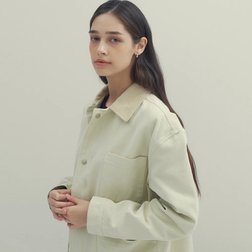 Pound 半 工裝 外套_ivory