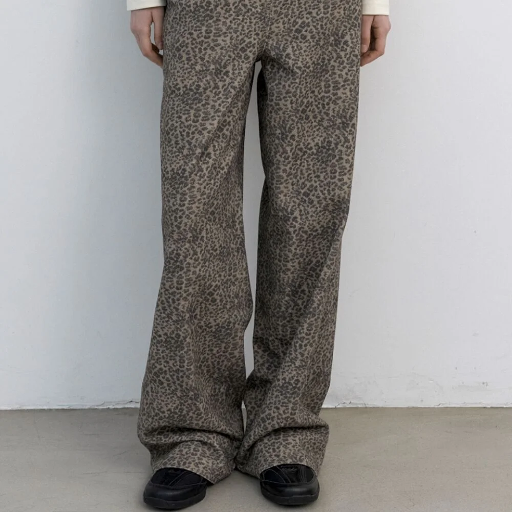 BILLI LEOPARD WIDE LEG PANTS (PT-5795)