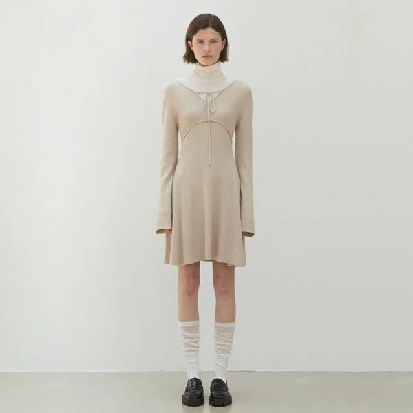 JENNA RIBBON KNIT DRESS(OP-6225)
