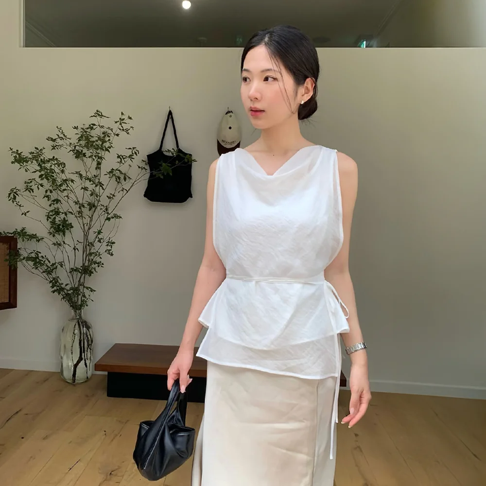 LAYER DRAPE BLOUSE_IVORY