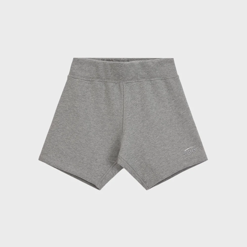 24/7 SWEAT BIKER SHORTS-MELANGE GRAY