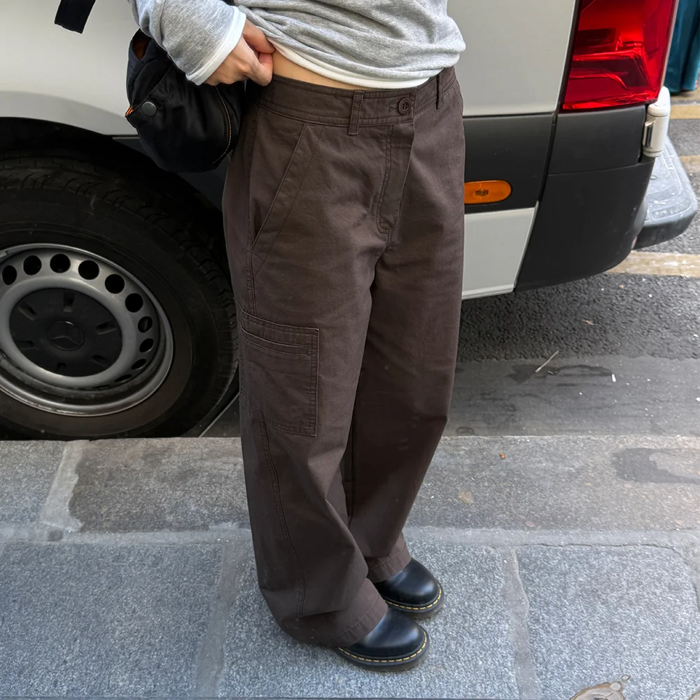 Justin cotton pocket pants (brown)