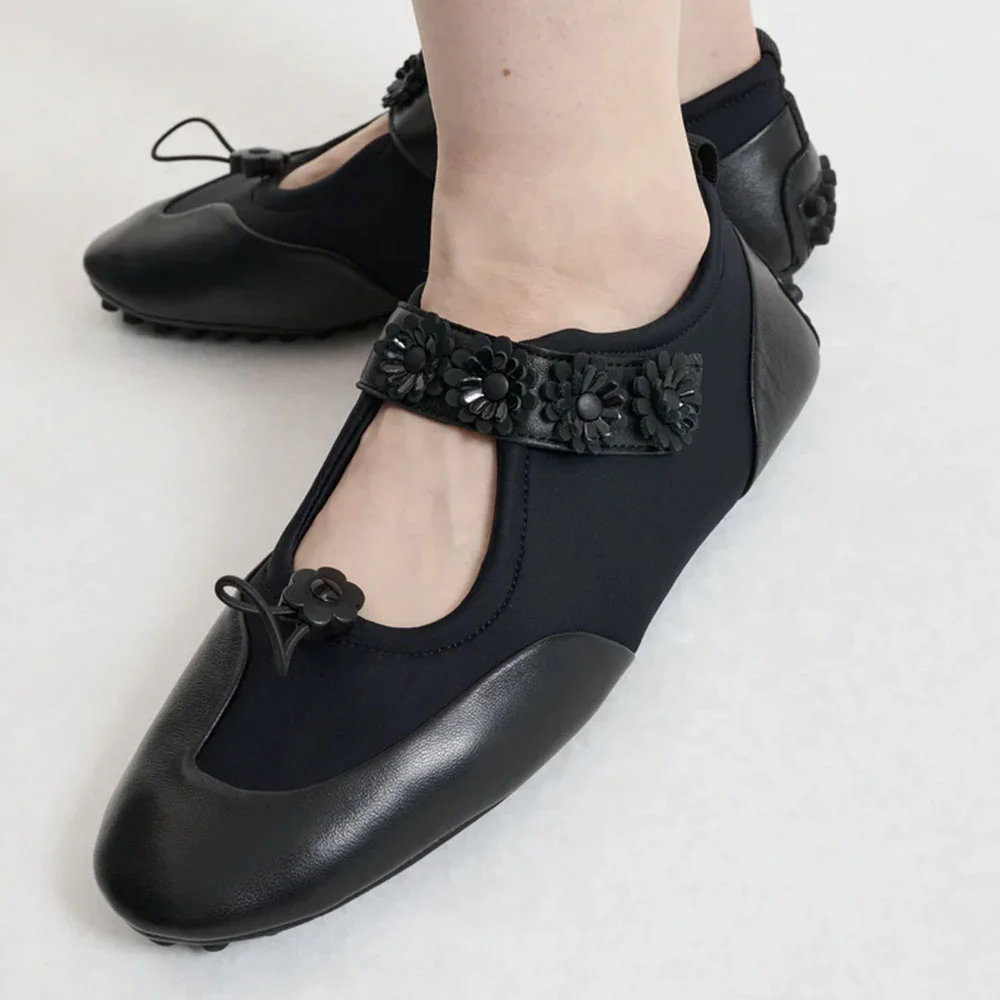 (W) BESS MARY JANE FLAT BLACK (BESS MARY JANE FLAT)