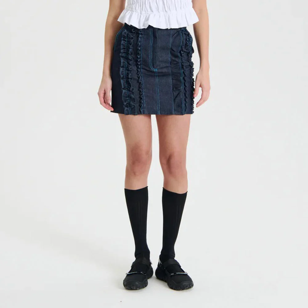 (W) ODIN SKIRT DENIM (INDIGO)