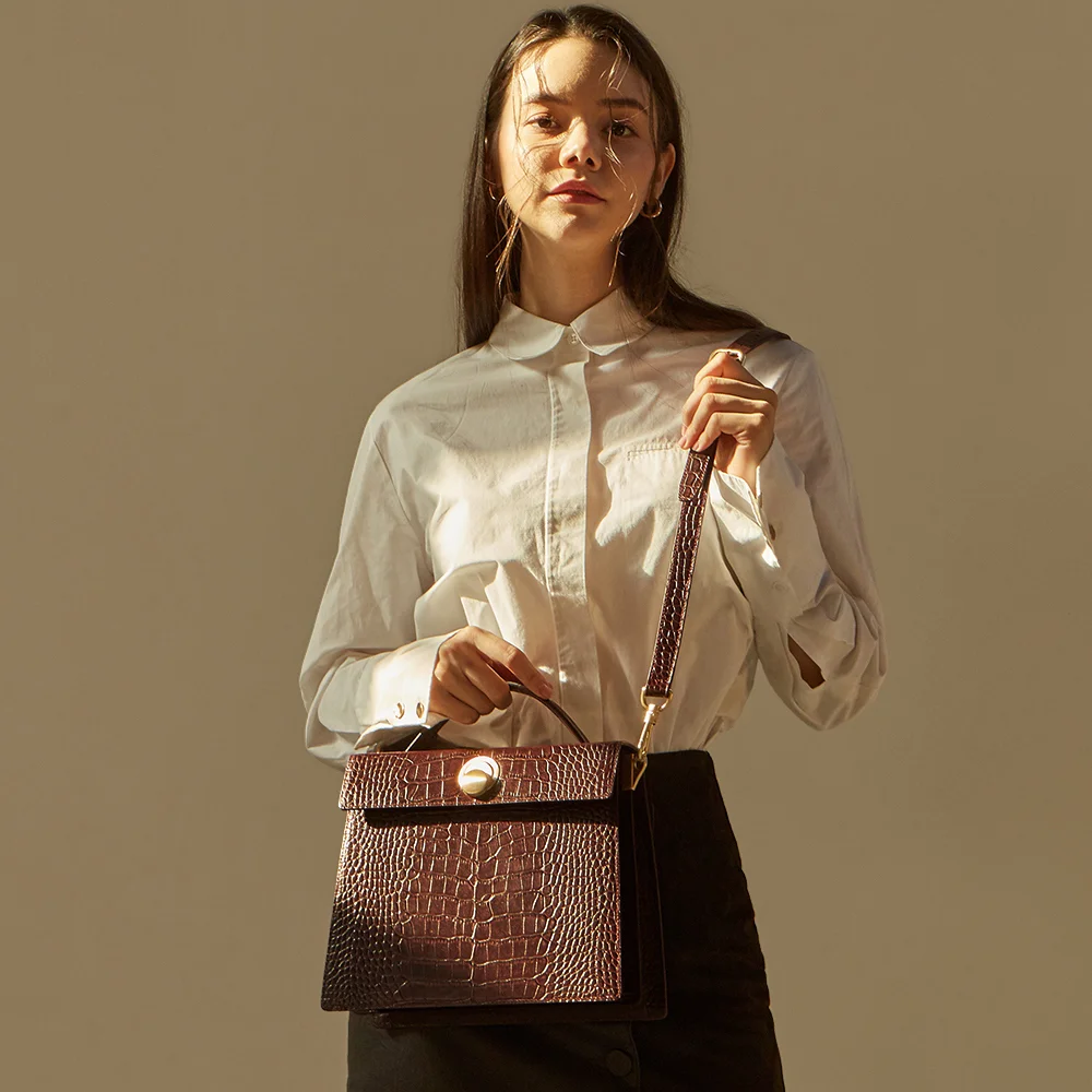 LAZEL CROC flap bag 3 color