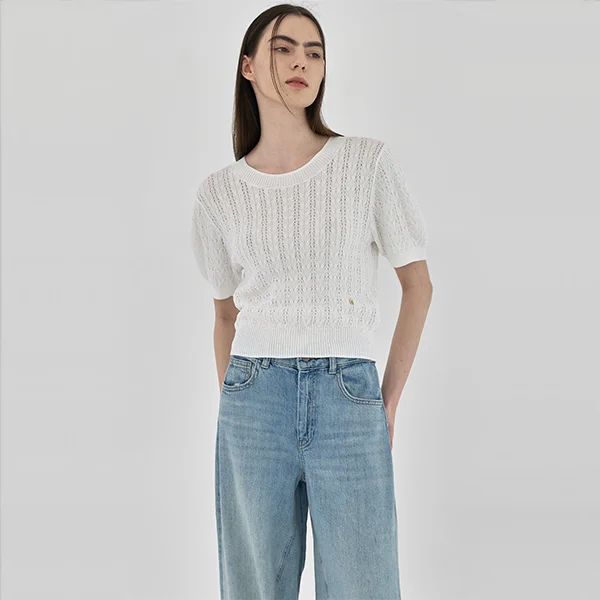 BLOOMING BALLOON SLEEVE CABLE KNIT (T-6676)