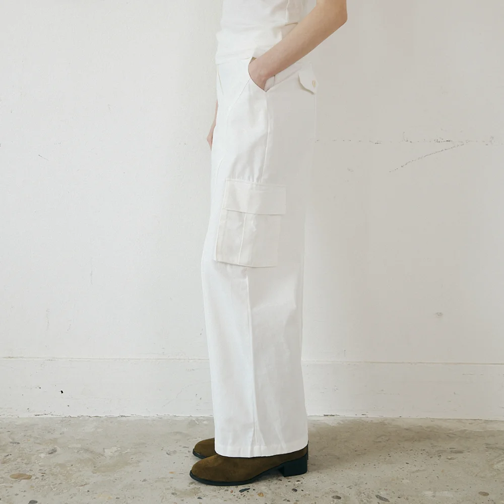 Peach cargo pants (Ivory)