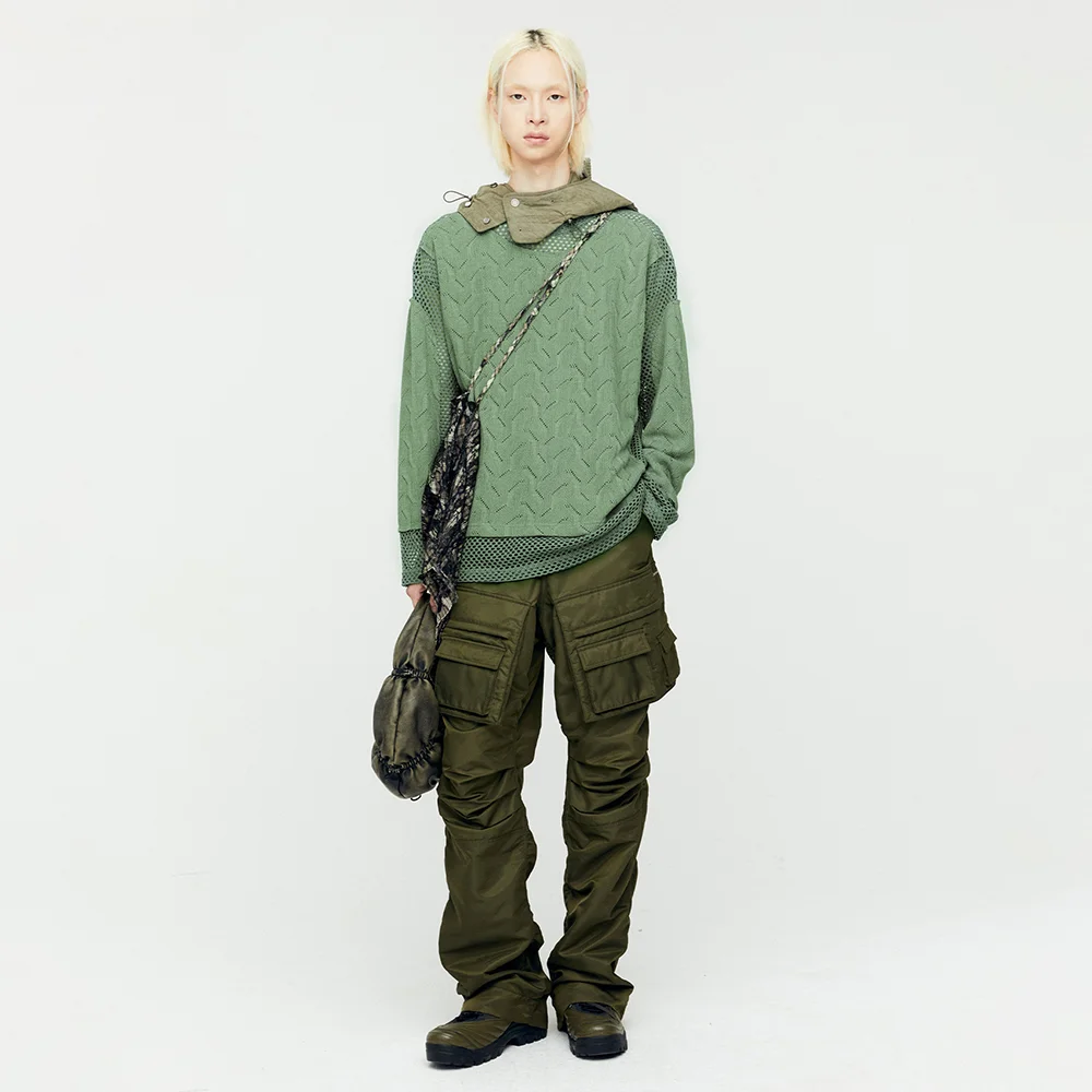 POCKET BAG CARGO PANTS apa744m(KHAKI)