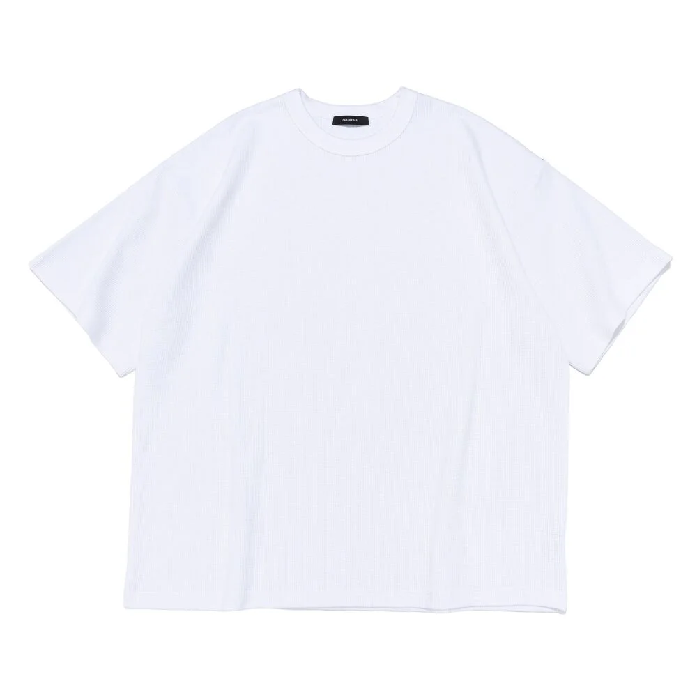 BINDING OVER BOX WAFFLE T-SHIRT (WHITE)