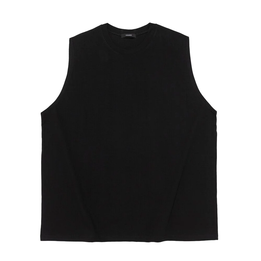 LIGHT WEIGHT BASIC SLEEVELESS (BLACK)