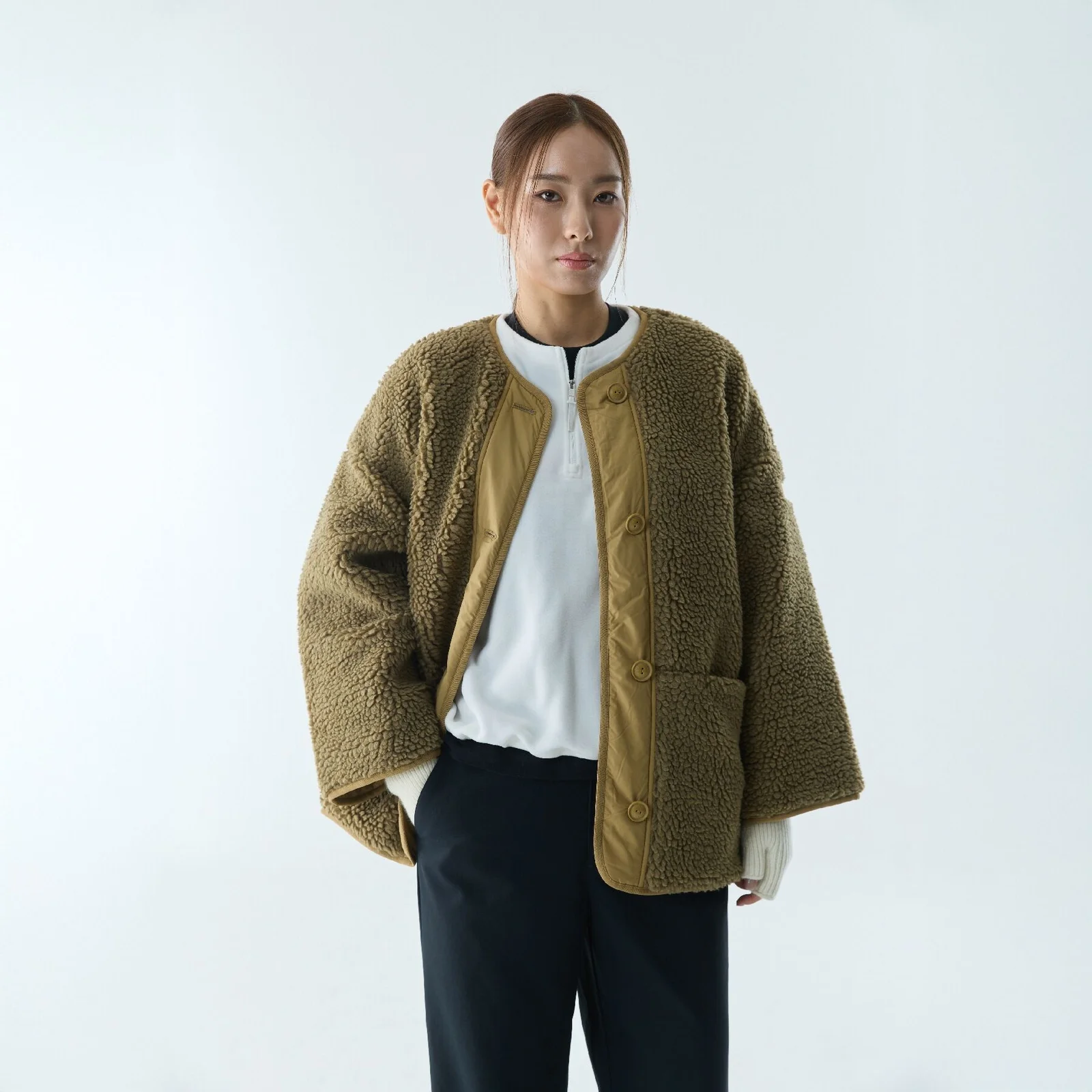 女裝 雙面 Sherpa 外套 AIW25WFLE006TVE