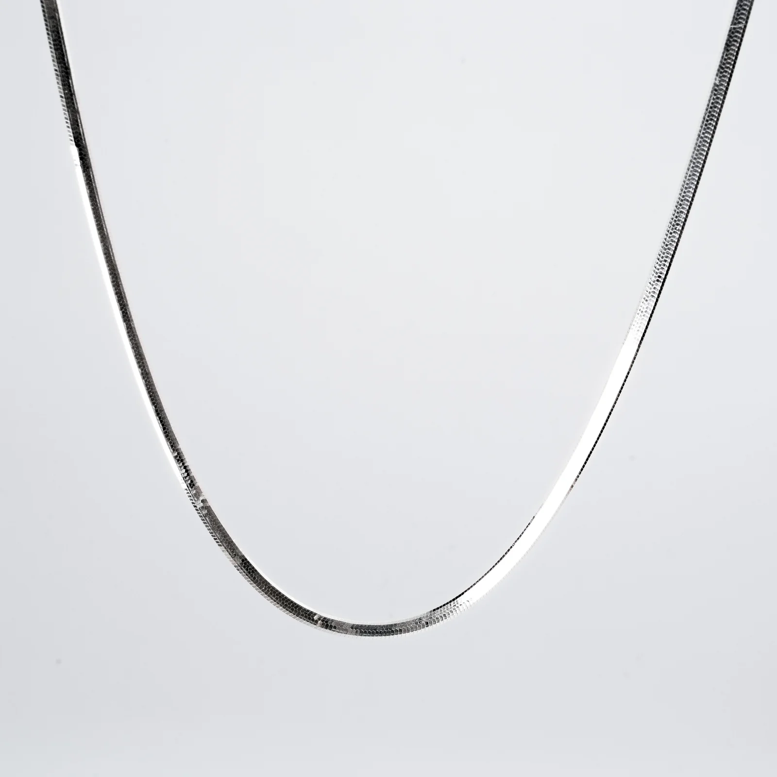 HR 344N_Herringbone snake chain necklace(Thin)