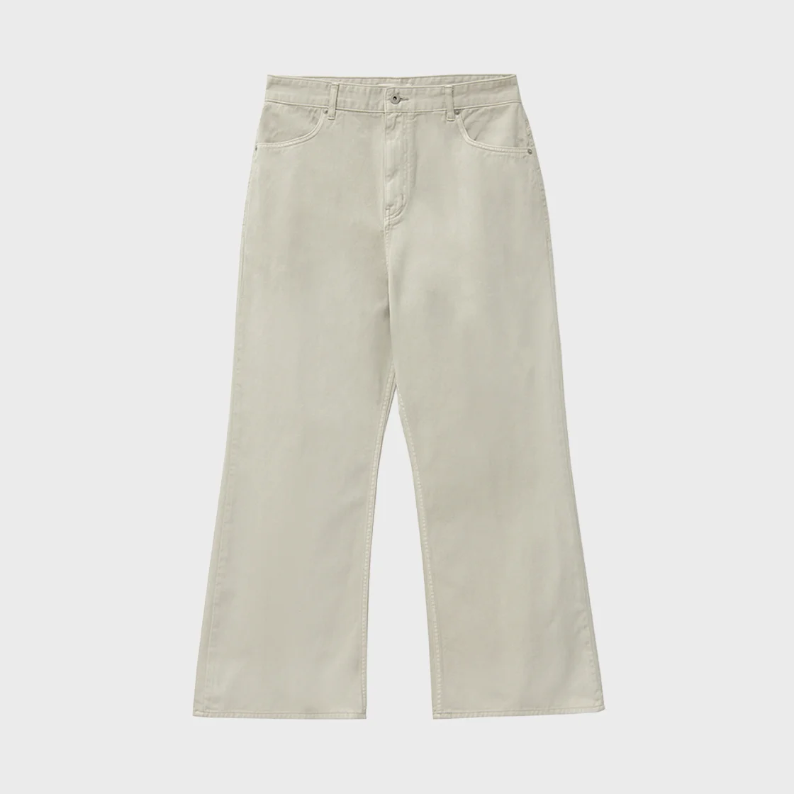 Washed Boots Cut Denim, Stone