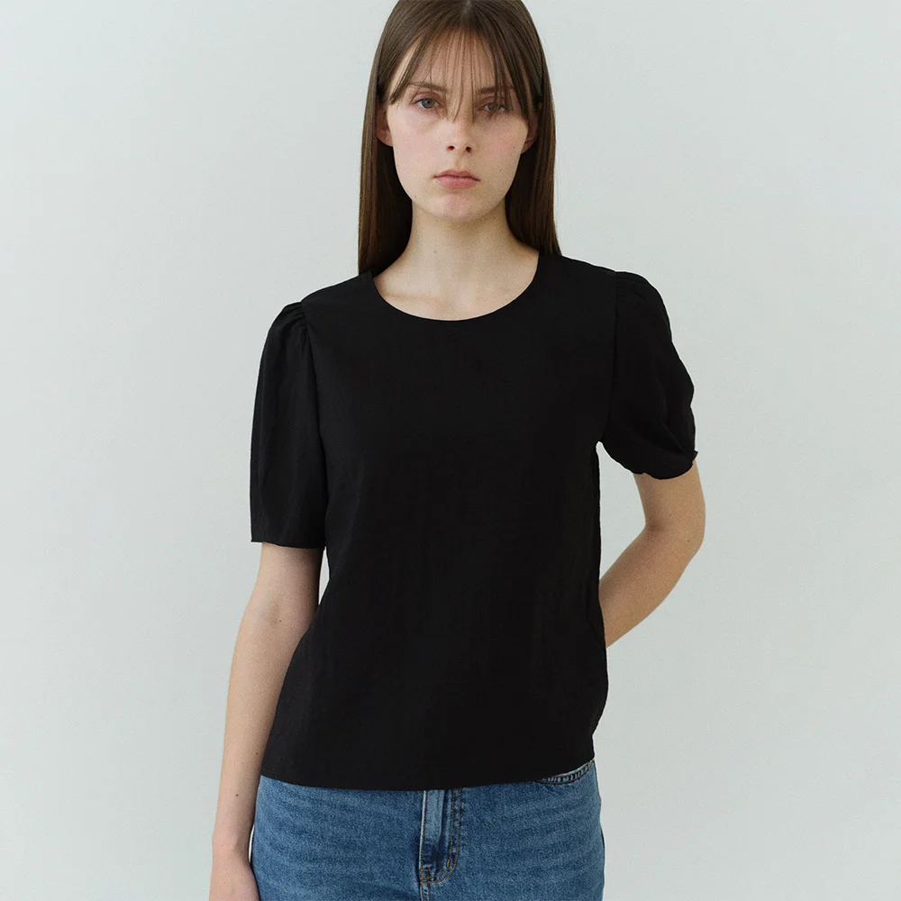 Jud Puff Blouse_Black