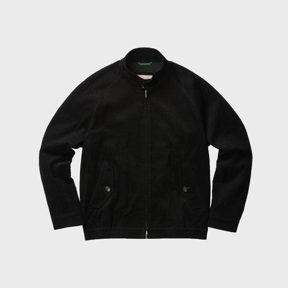 摺痕 燈芯絨 Harrington 夾克 AHUAA26201BKX