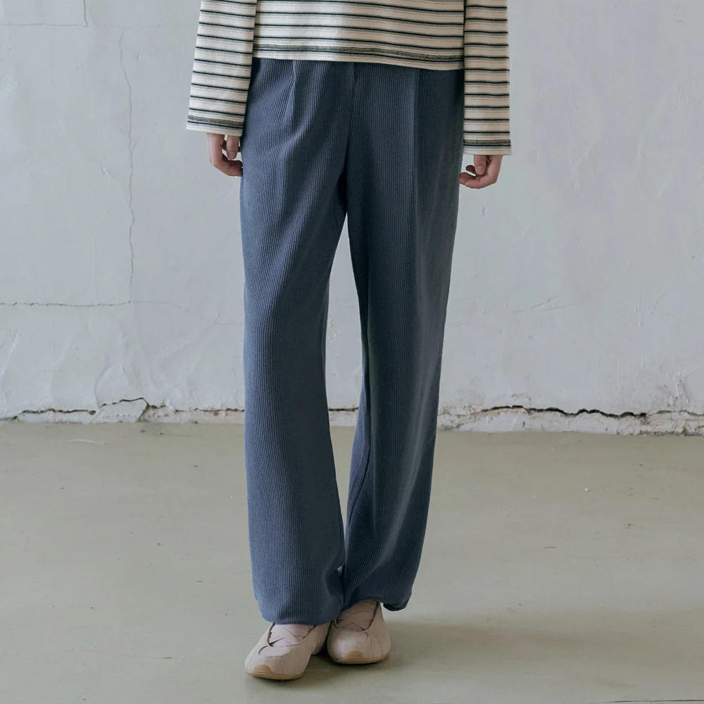 P3334 反向 紋理 褲子_Navy