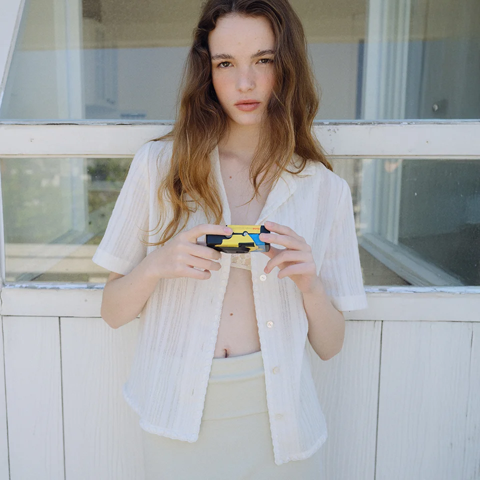 embroidery shirt blouse (ecru)