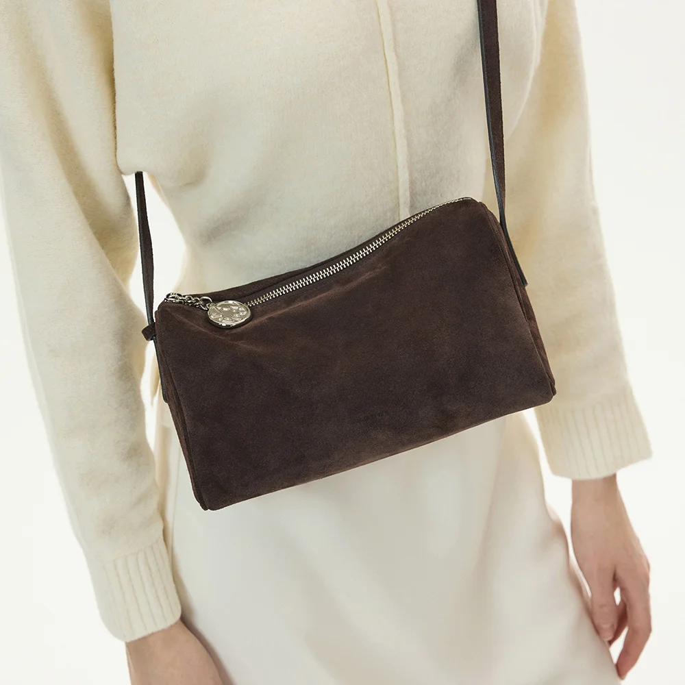 PIDI MEDIUM SUEDE leather crossbody shoulder bag 2 color