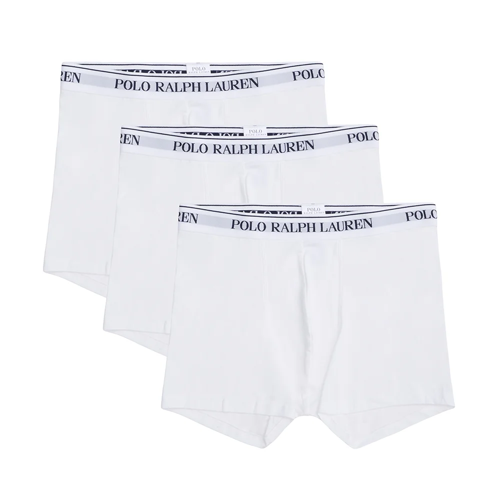 彈力 純棉 平角褲 3-Pack (3Pk White)