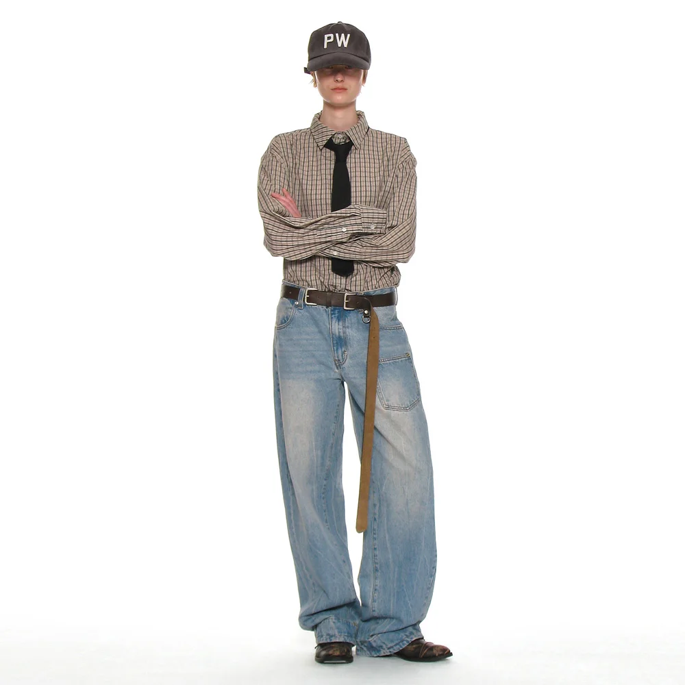 POCKET CINCH-BACK CURVED JEANS_MID BLUE