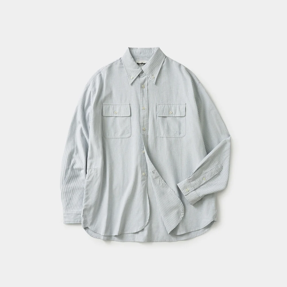 Oxford Work Shirts (Stripe Blue)