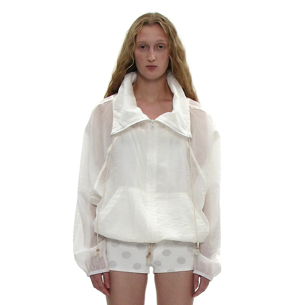SHEER HIGH-NECK ZIP-UP JACKET_WHITE