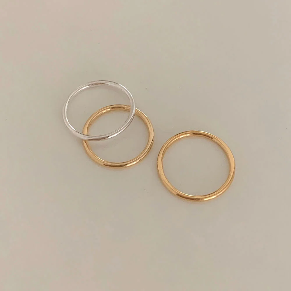 silver925 basic slim ring_2 Colors