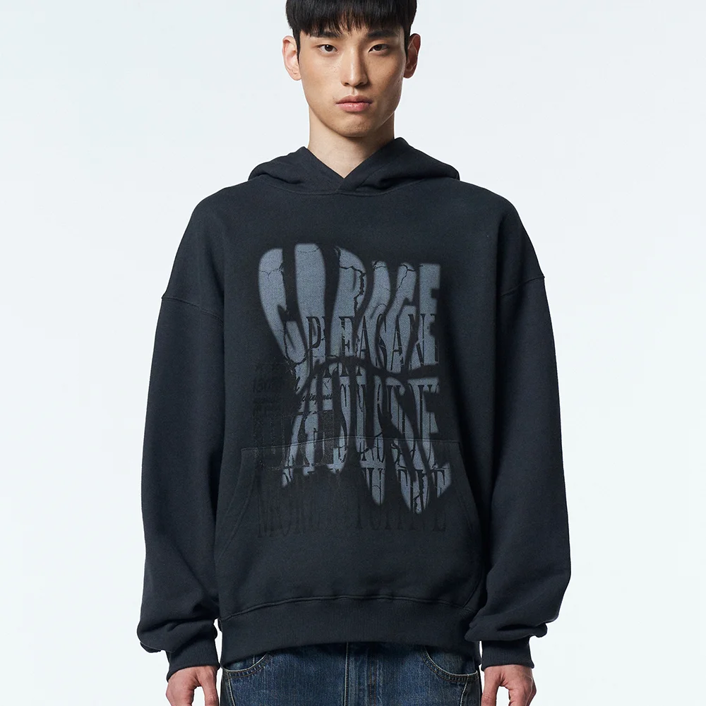 復古 Garage House 連帽衫 CHACOAL