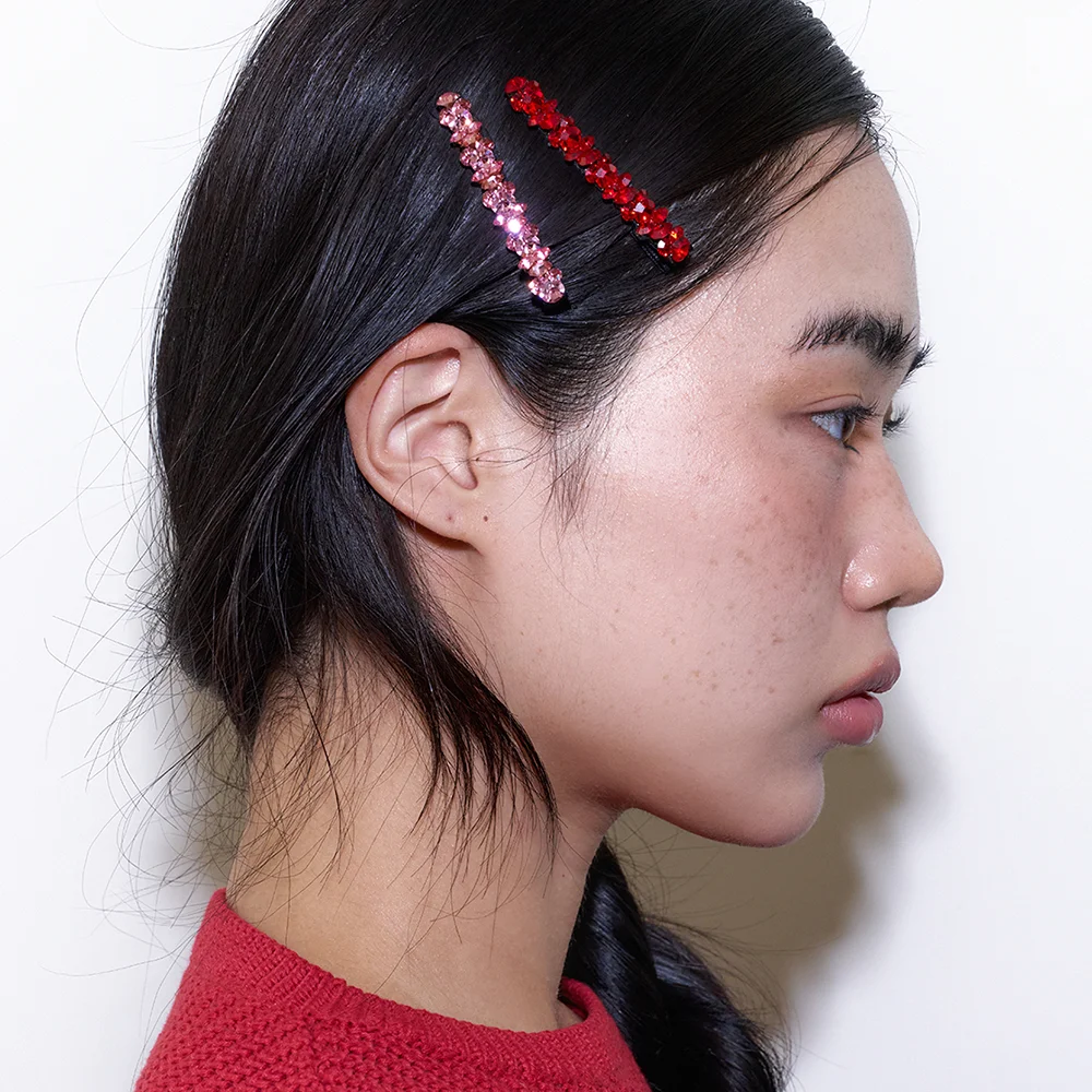 line cubic hair pin - 4color