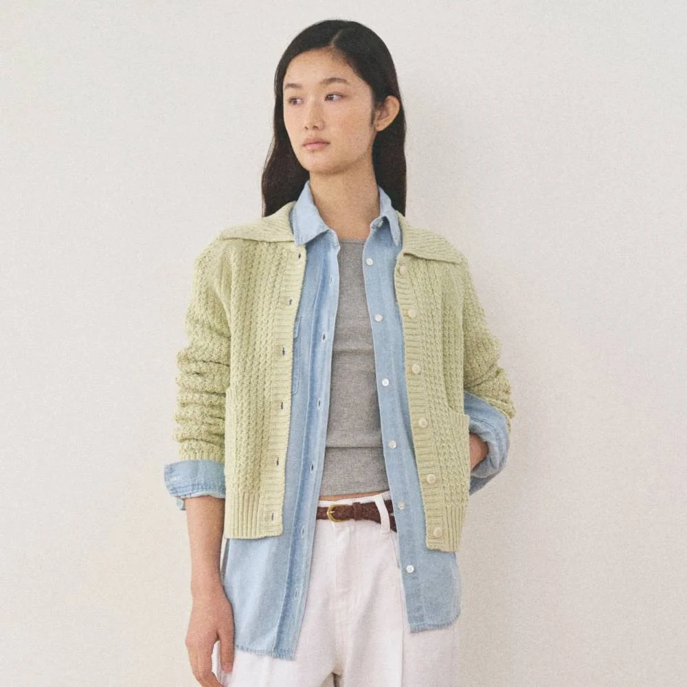 WEZZY CARDIGAN_LIGHT GREEN